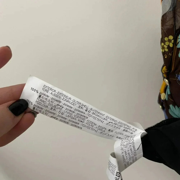 Zara Multicolor Floral Long Sleeve Retro Inspired Dress Size Medium - Picture 4 of 7